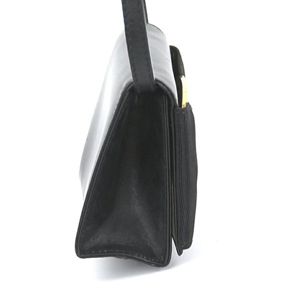 Salvatore Ferragamo Handbags - Salvatore Ferragamo Gold Vara Leather Shoulder Black Bag Crossbody